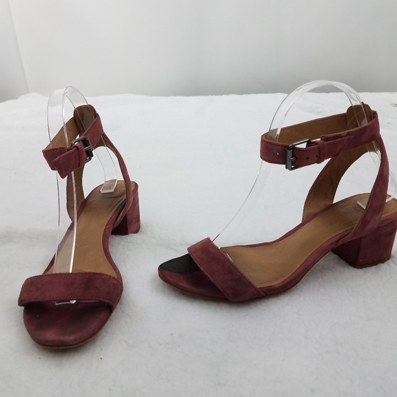 Madewell Shoes - Madewell Heels 6 Pink Rosalie Suede Block Heel Ank